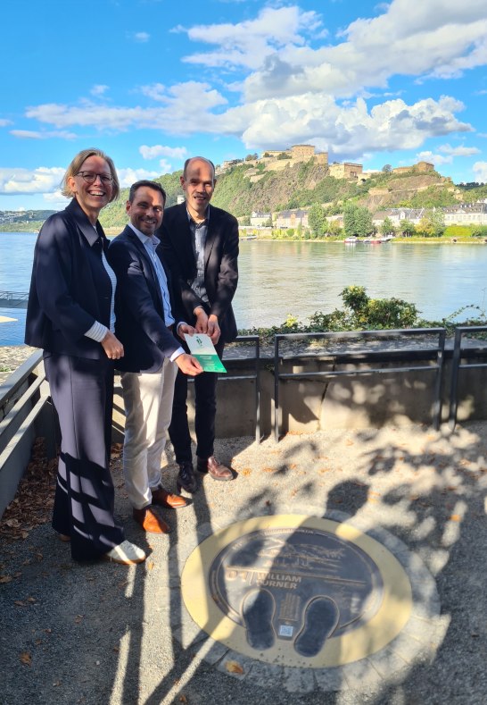 v.l.n.r. Simone Schneider, David Langner, Volker Boch | &copy; ZV Welterbe Oberes Mittelrheintal