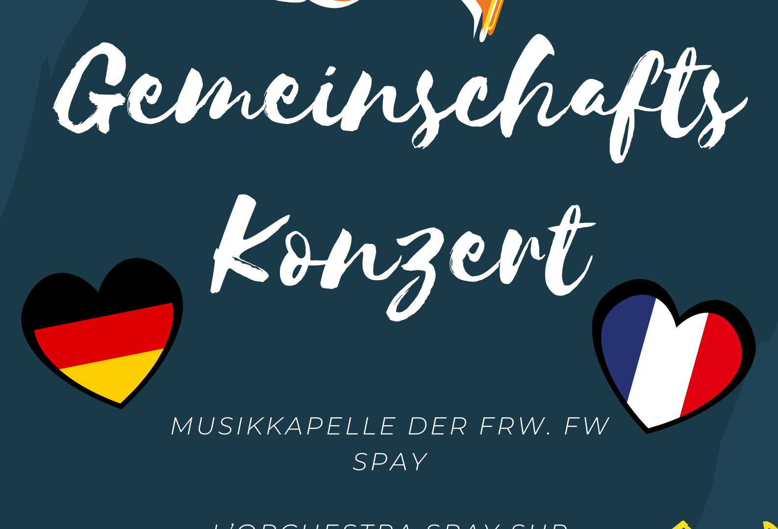 Plakat Gemeinschaftskonzert | © Musikkapelle der frw. FW Spay