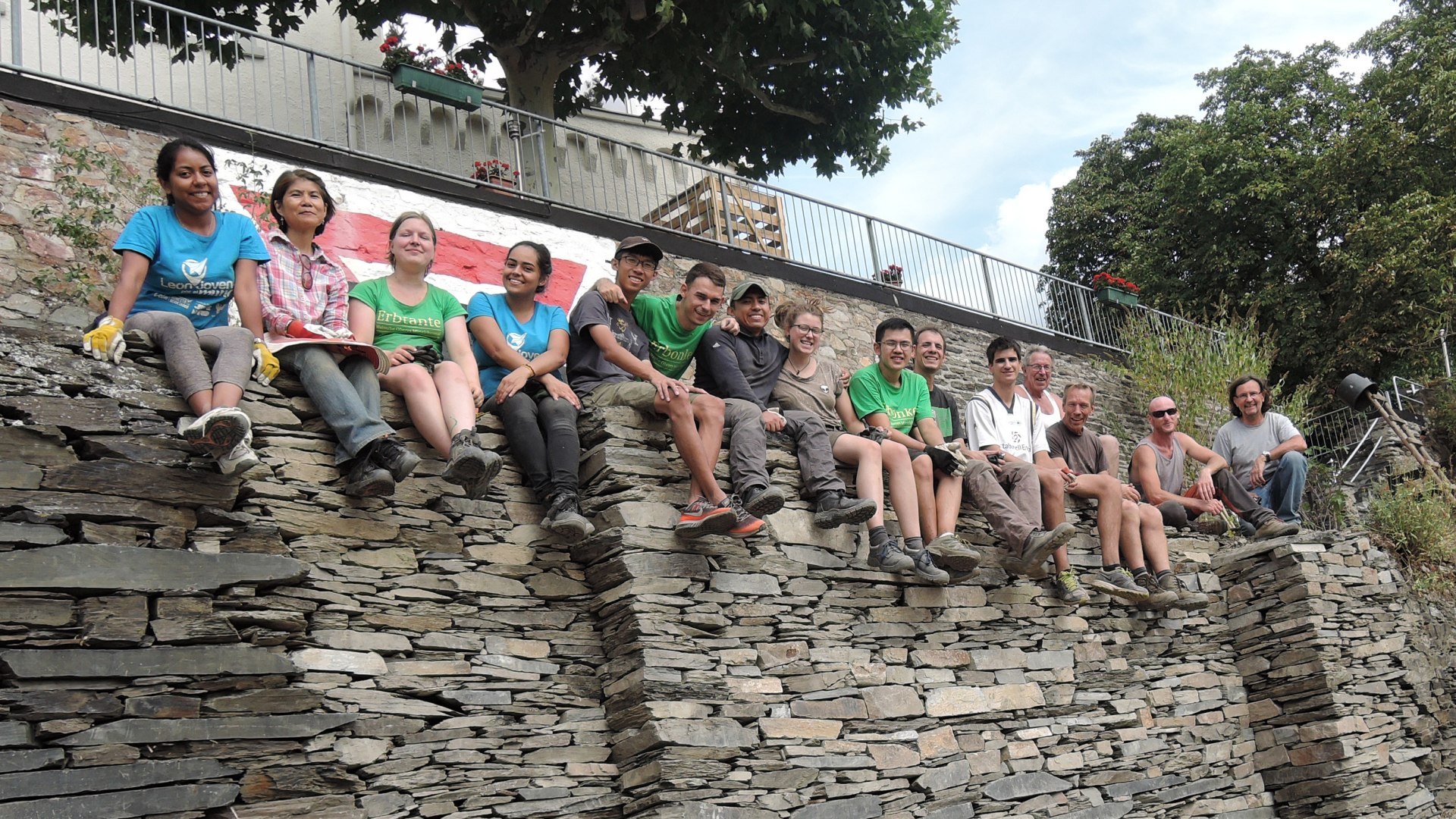 Trockenmauerbau Gruppenbild Trockenmauerbau Gruppenbild