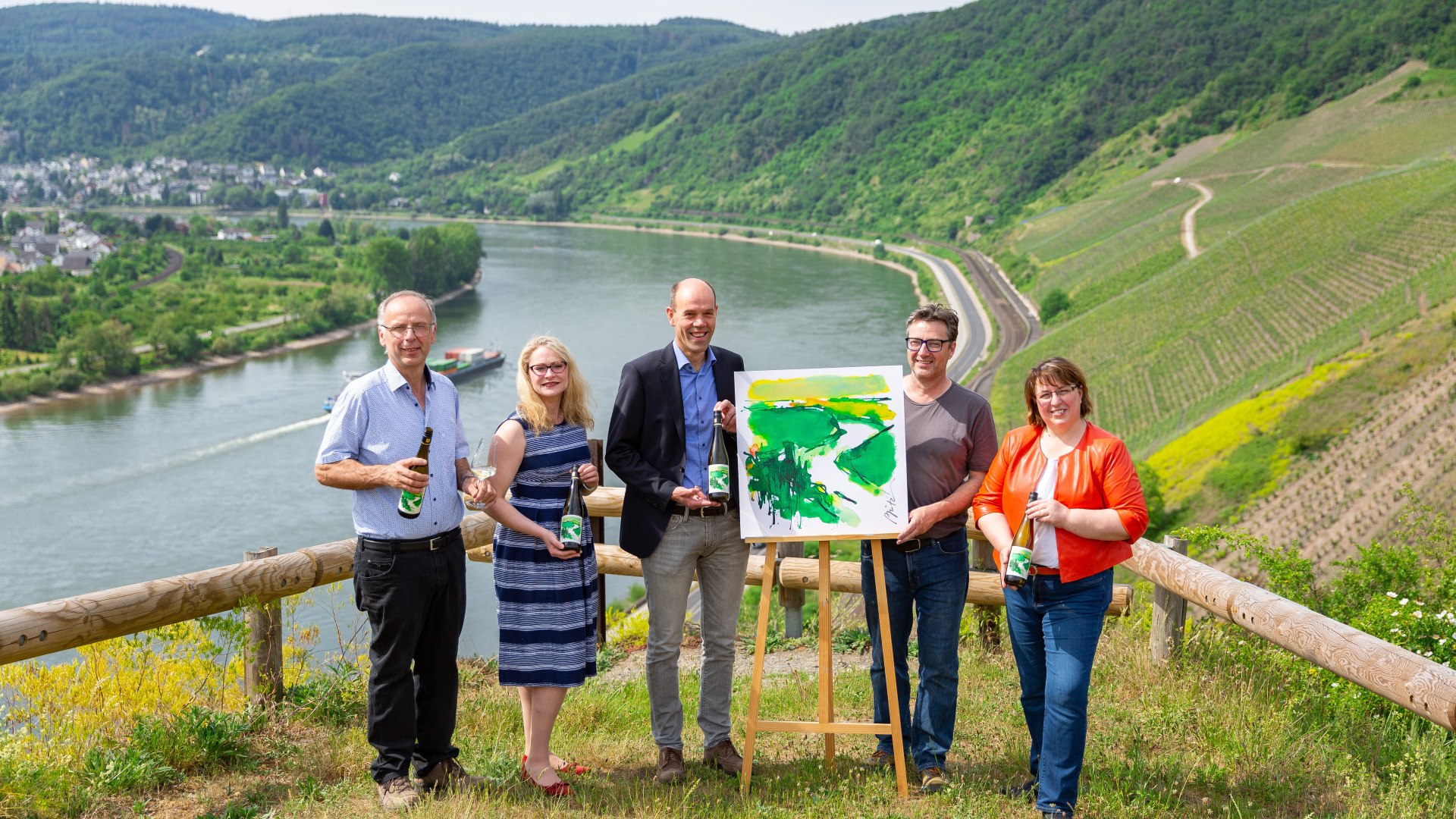 v.l.n.r.: Matthias M&uuml;ller, Sarah Piller, Volker Boch, Michael Apitz, Marianne M&uuml;ller | &copy; Henry Tornow