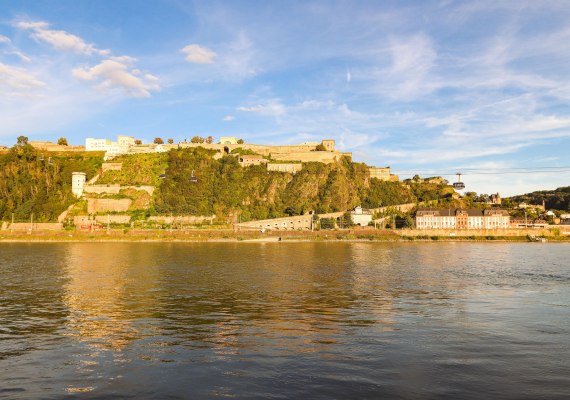 Festung vom Deutschen Eck aus gesehen | © Koblenz-Touristik Gmbh / Johannes Bruchhof