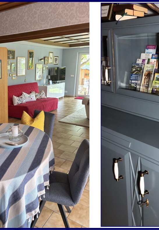 Kaminzimmer mit Blick ins Wohnzimmer | &copy; schoene-auszeit-in-spay.de