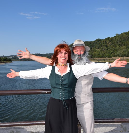 Mosek küsst Rhein Gästeführung Deutsches Eck | © Tobias Burchert